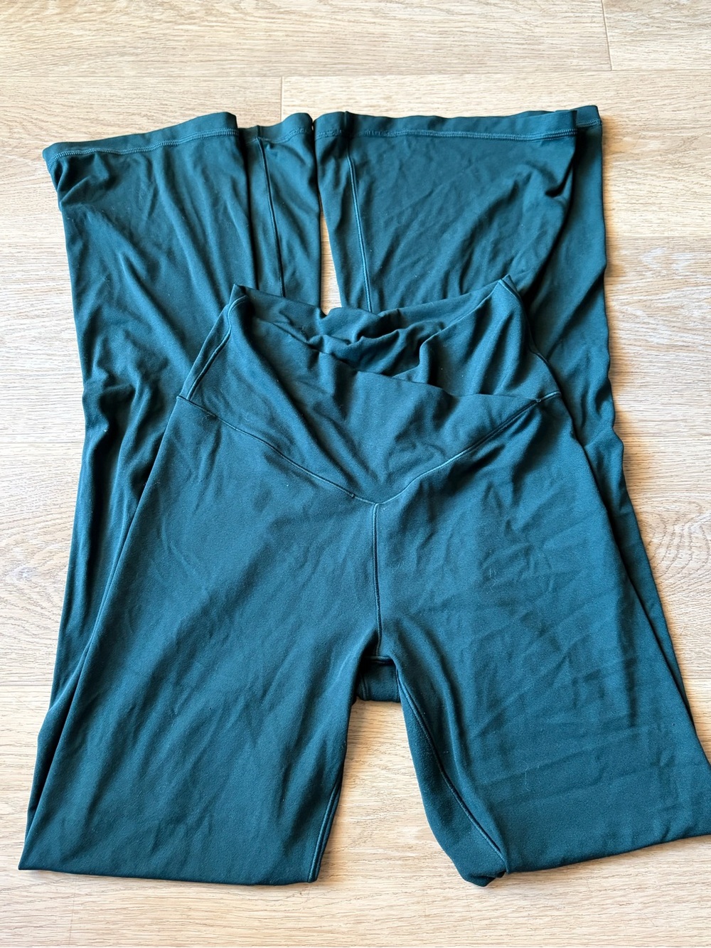 Aerie Crossover High-Waisted Dark Teal/green Leggings
